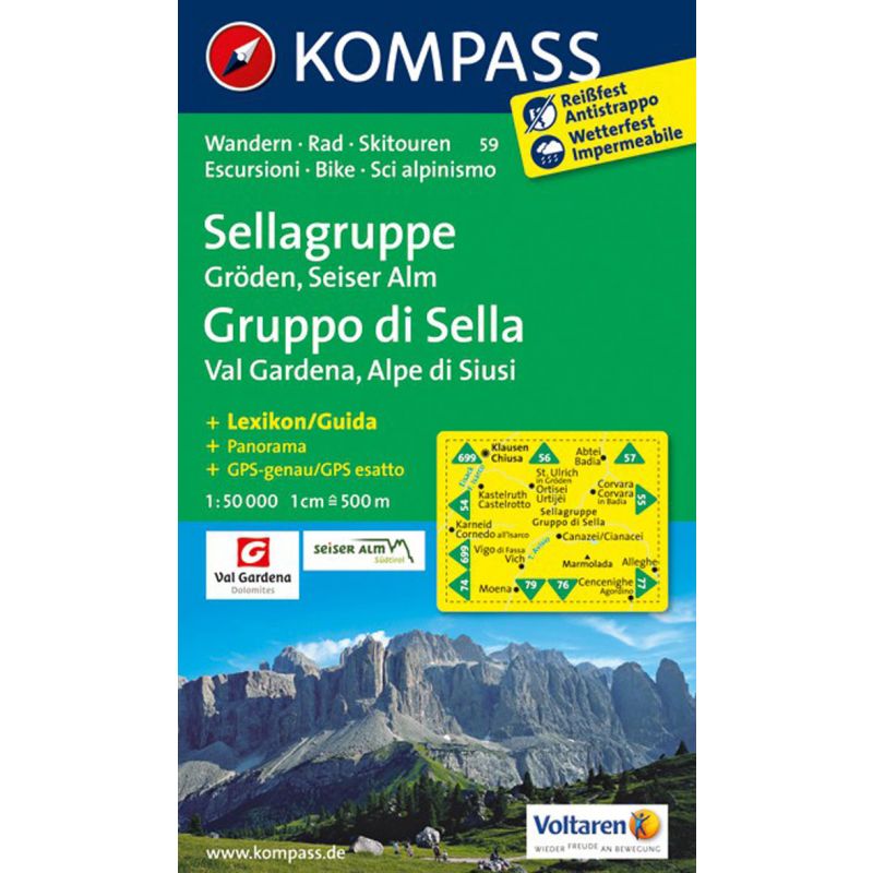 Cartina Gruppo Di Sella Marmolada