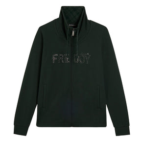 Felpa donna collo alto asimmetrico