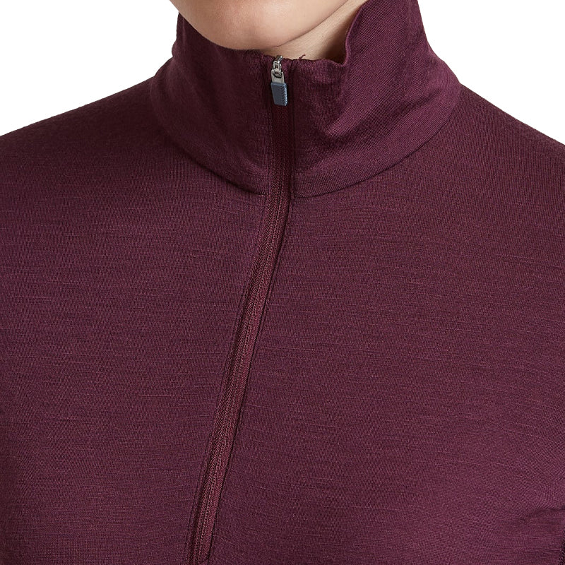 Maglia donna 200 Oasis mezza zip