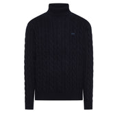 Maglione uomo dolcevita lana a trecce